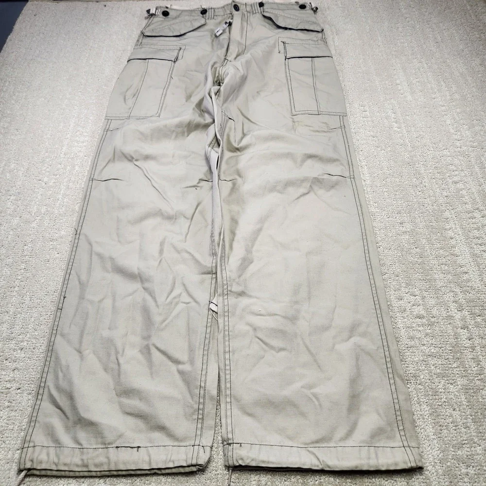 Vintage No Boundaries Cargo Pants Men 32x32 Baggy Paratrooper Wide Leg Y2K Trip - Picture 2 of 15